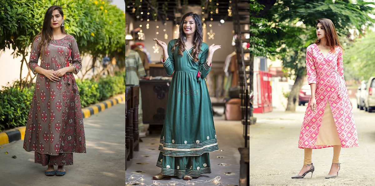 angrakha kurti designs for ladies